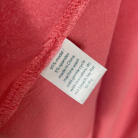 Lake Modal Spandex Long Sleeve Nightgown Pink Women's Size Small Cozy Lounge - Picture 10 of 12